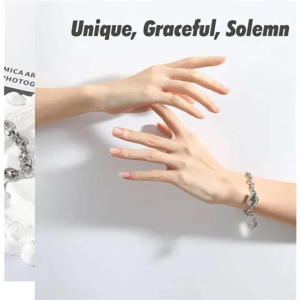 Women's Heart Charm Bracelet Bible Verse Bracelet Stainless Steel_2